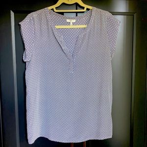 Joie / Silk cap sleeve V-neck top